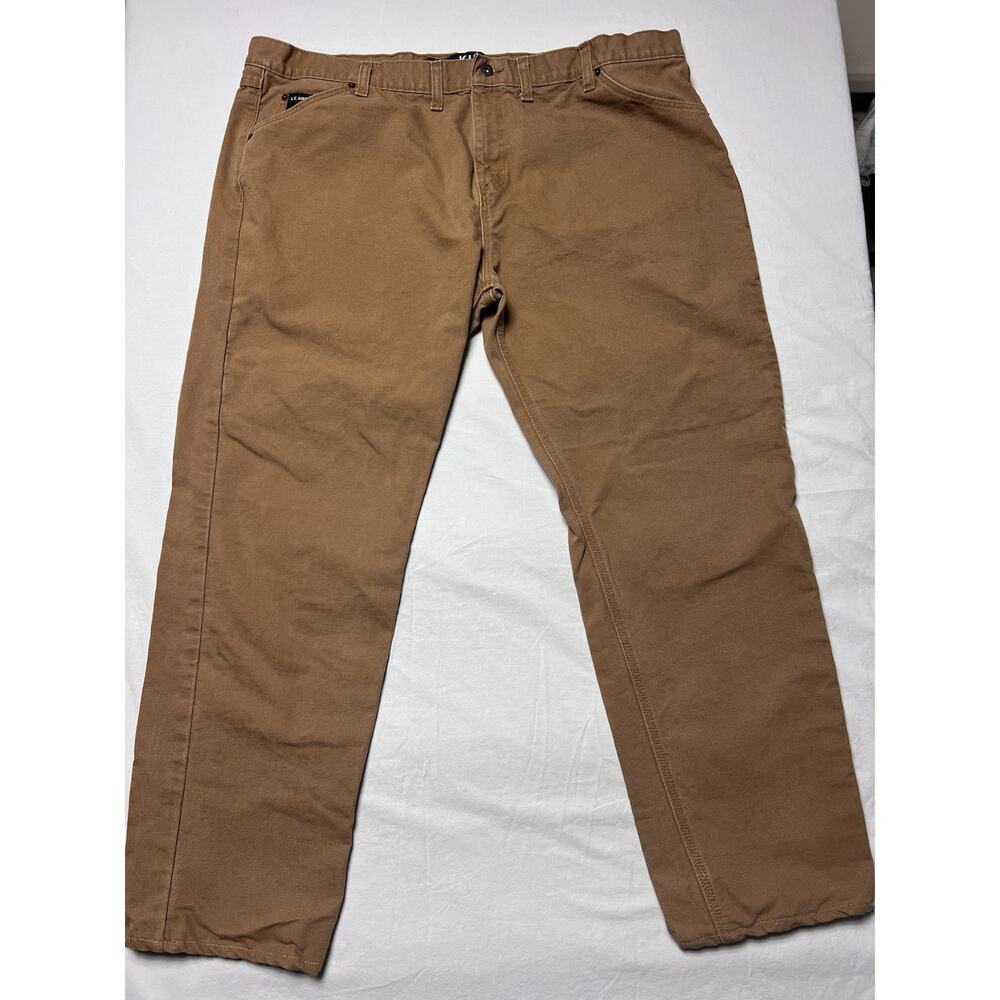 L.C. King Men's Brown Duck 5 pocket Workwear Pants 46x32 Heavy Duty, USA Made